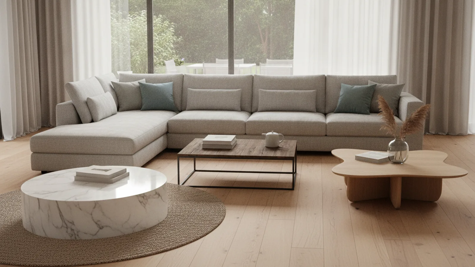 How To Choose A Coffee Table Shape For A Sectional Sofa